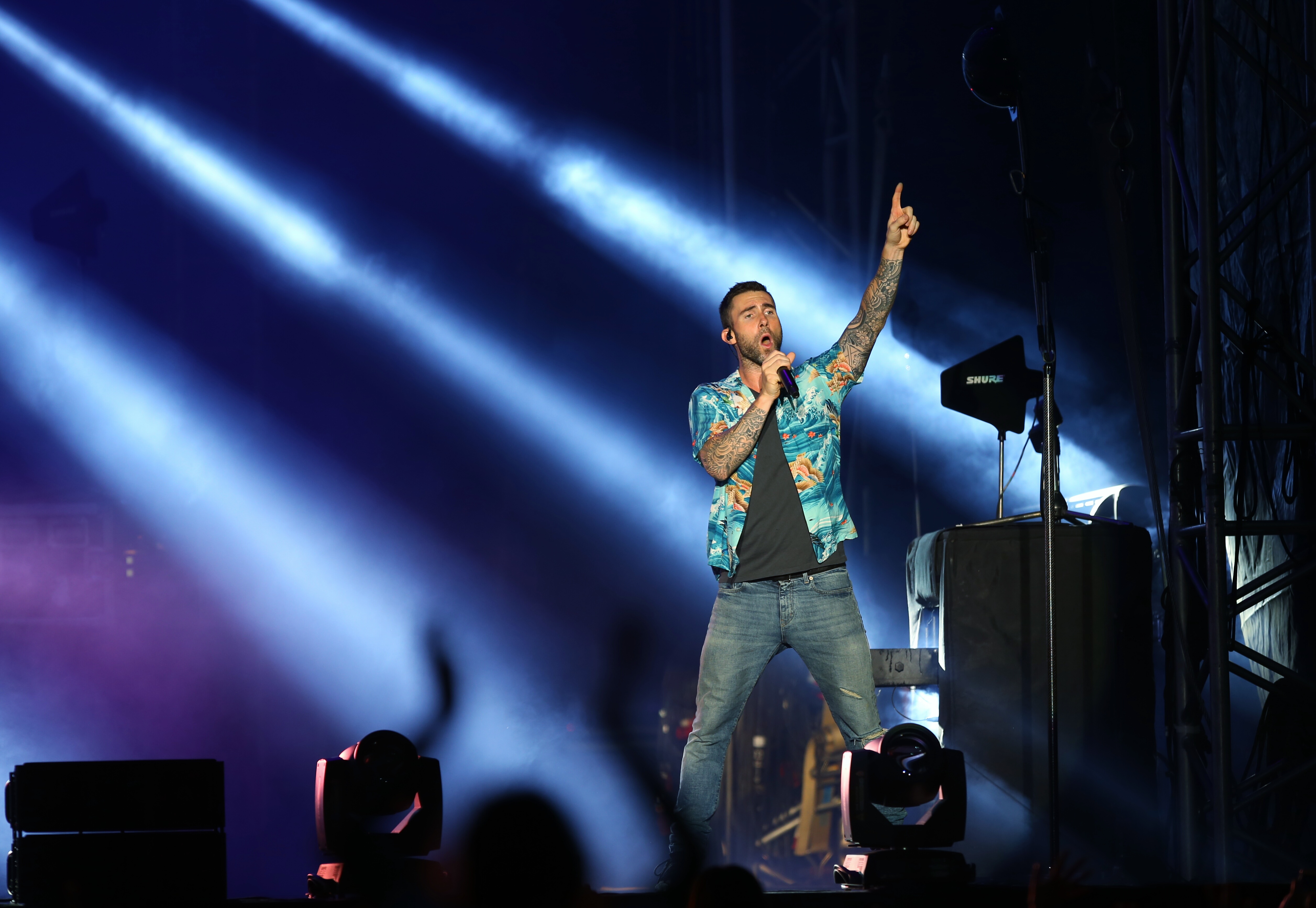 Maroon 5, show plin de energie, în București|FOTO