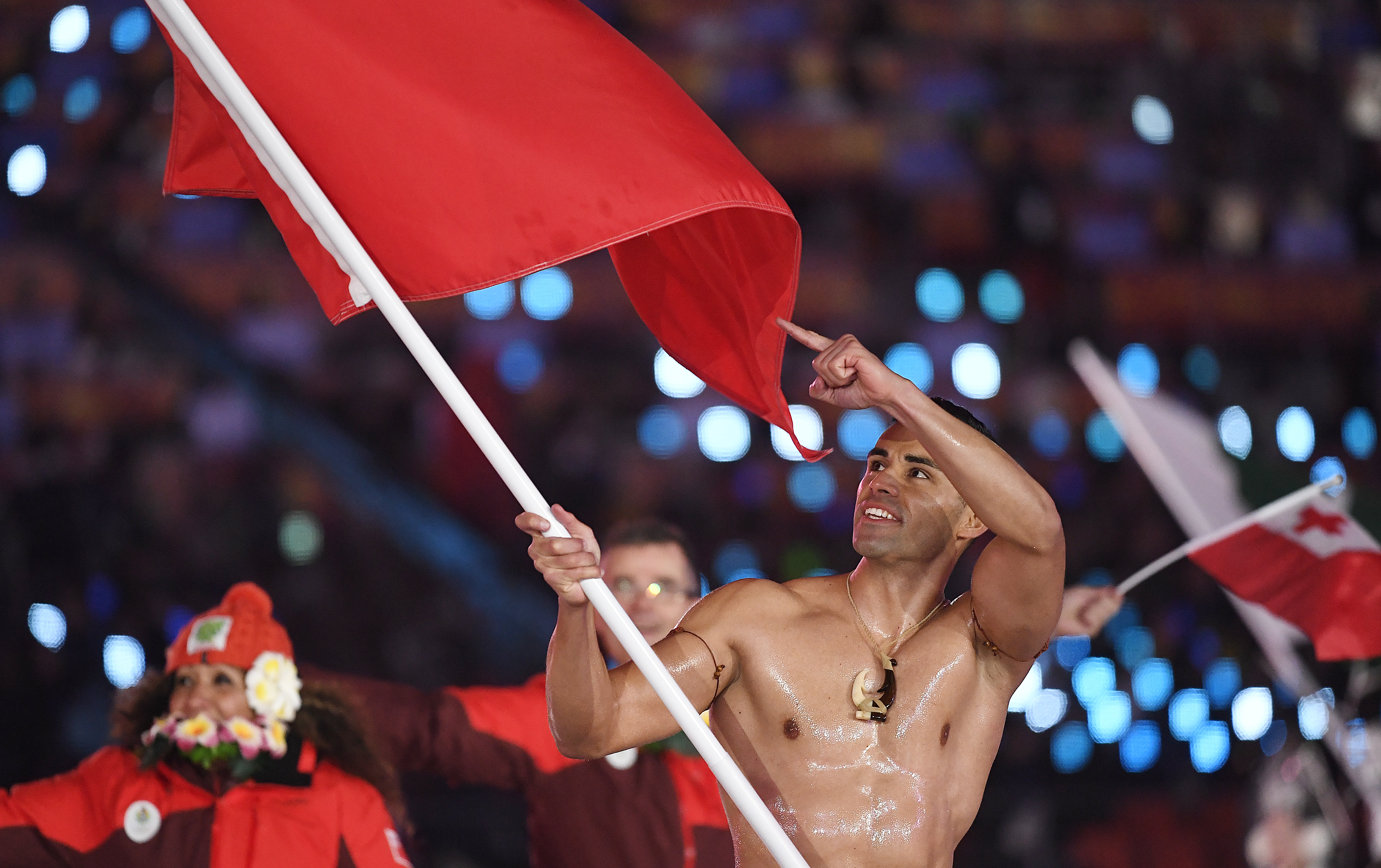 Un schior nebun la ceremonia de deschidere a Jocurilor Olimpice de iarnă 2018. Gol la minus 10 grade Celsius | FOTO