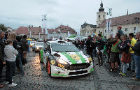 Sibiu Rally Challenge a început cu parada din centrul orașului