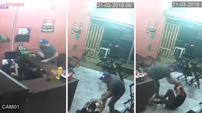 Un polițist brazilian a luat-o la bătaie pe proprietara unui restaurant pentru că i-a greșit sosul pentru hamburger | FOTO