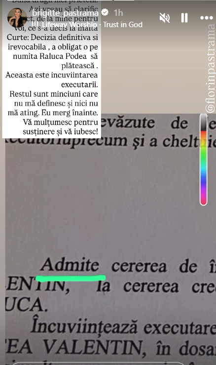 Brigitte Pastramă a câștigat procesul cu Raluca Podea. Prima reacție a soției lui Florin Pastramă. „Aceasta este încuviințarea executării. Restul sunt minciuni”
