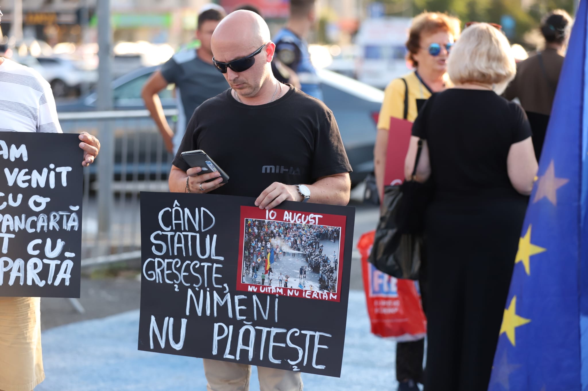 Protest în Piața Victoriei, la 8 ani de la violențele din 10 august 2018: „Ne-au gazat, i-ați achitat!”