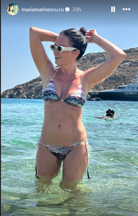 Imagini din vacanță cu familia Mariei Marinescu. Vedeta arată spectaculos în costum de baie