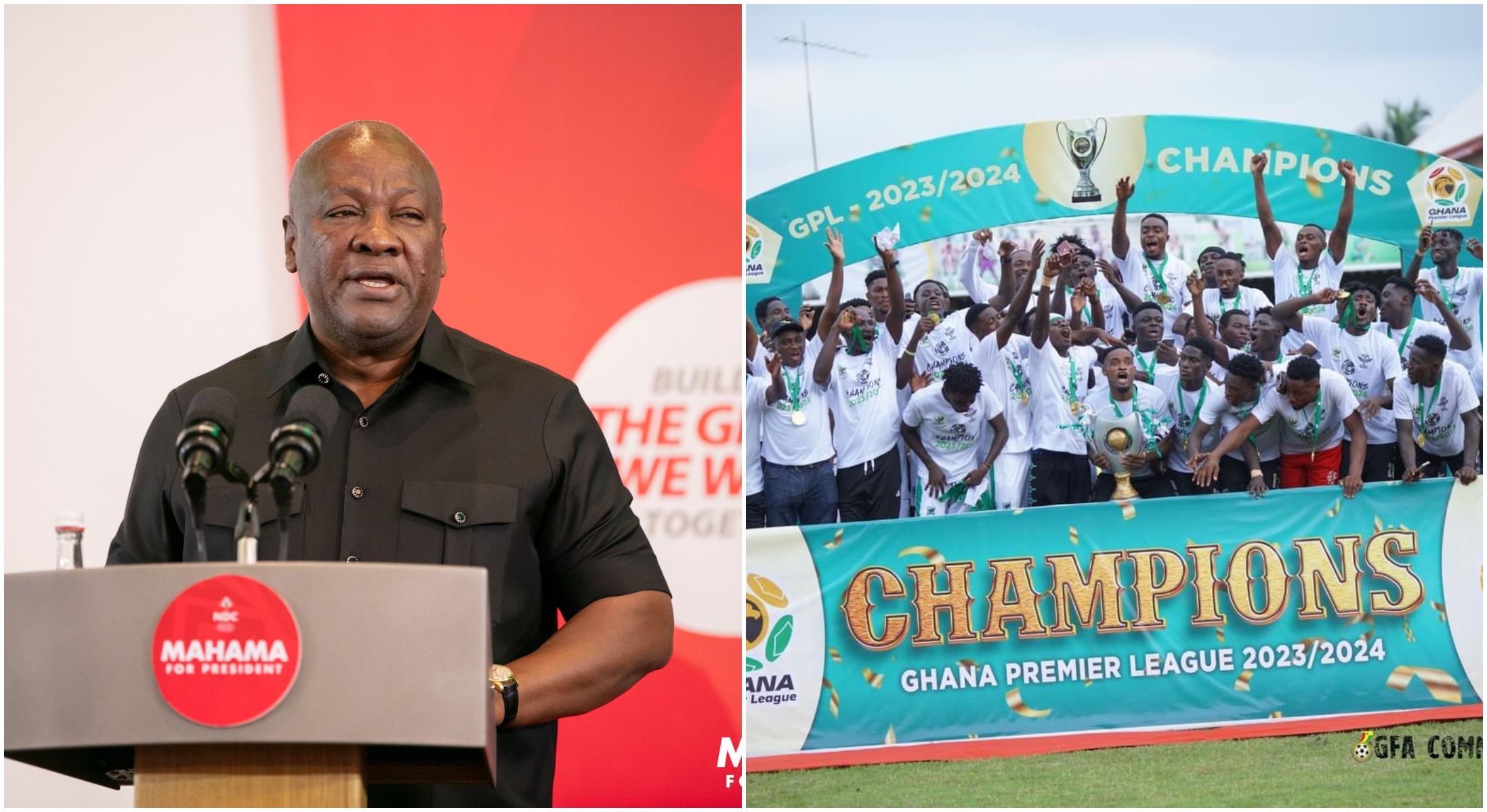 John Mahama: NDC government will pay stipends to Ghana Premier League players