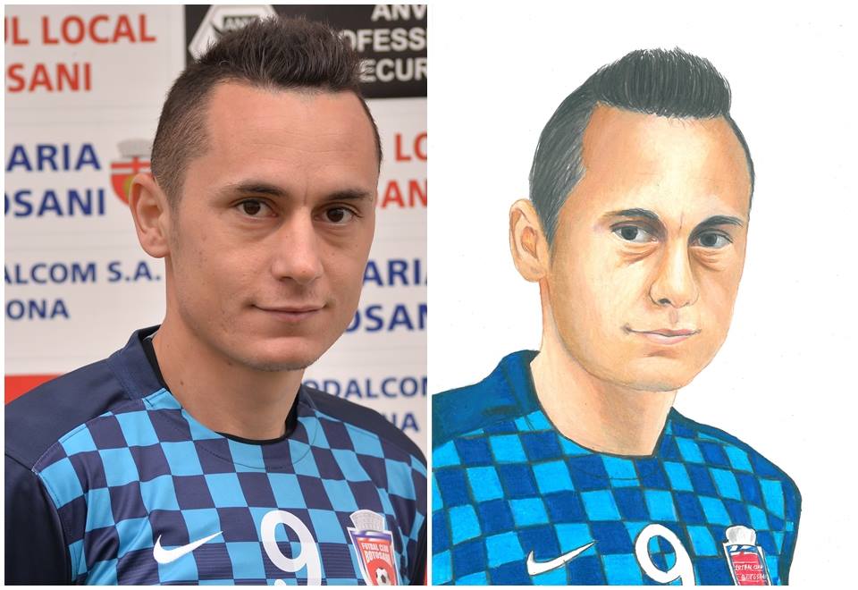 Un puști talentat i-a desenat pe jucătorii de la FC Botoșani! Vezi cum arată caricaturile fotbaliștilor