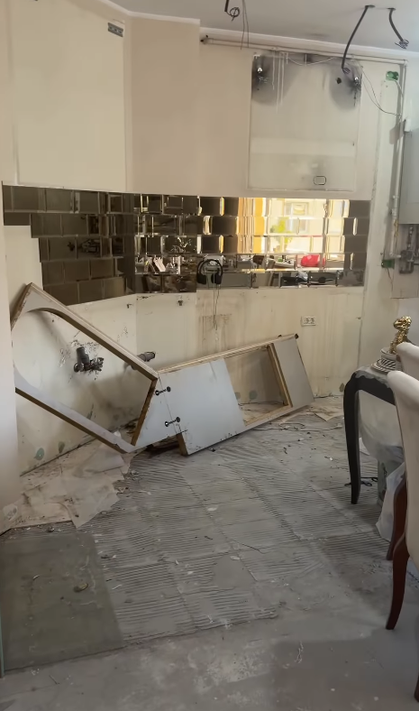 Imagini din apartamentul Vicăi Blochina în plin proces de renovare