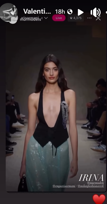 Cum a apărut manechinul Irina Motoc la „Milano Fashion Week”. Apariție spectaculoasă pe podiumul din Italia