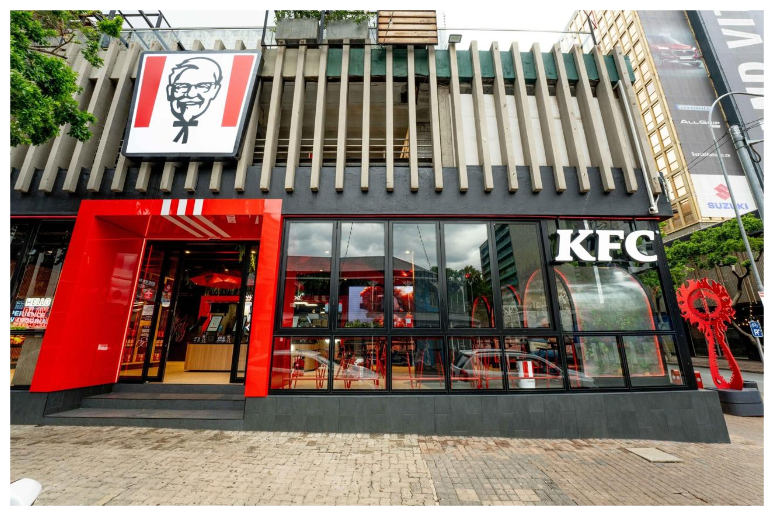 KFC restaurant in South Africa. The fast-food chain is replacing PepsiCo with Coca-Cola across its US outlets, while its African operations remain outside the agreement. Photo credit: Ossewa/Wikimedia Commons (CC BY 4.0).