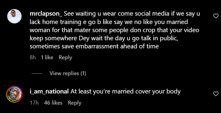 Some comments Simi received [Instagram/Simplysimi]