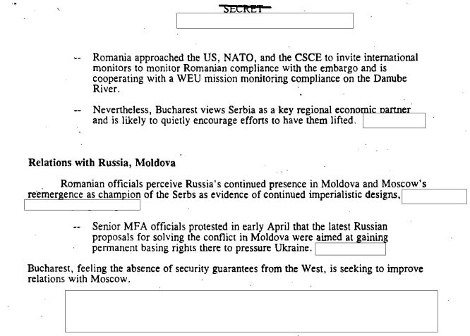 Raportul CIA despre România în anul 1994: „Țară aflată la mila unor state europene puternice, precum Rusia și Germania” 