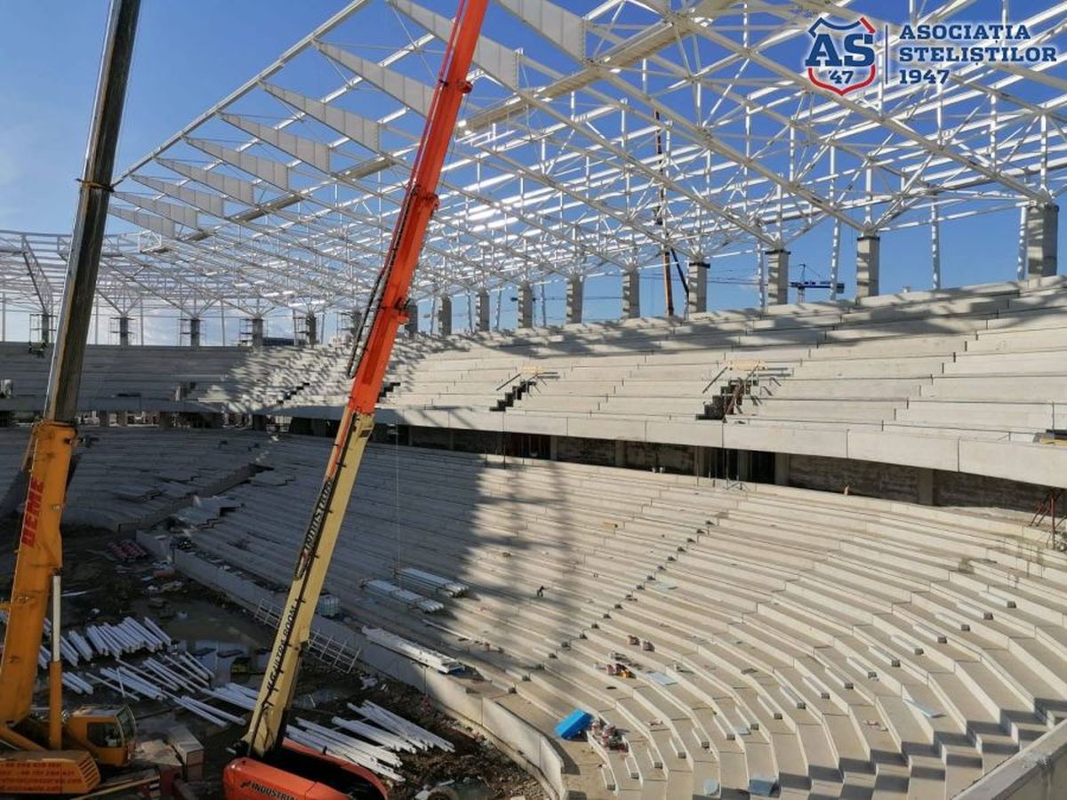 VIDEO Stadionul Steaua se apropie de finalizare. Cum arată acum arena din Ghencea