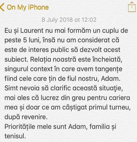 Jucătoarea de tenis Andreea Mitu confirmă despărțirea de iubit. "Nu mai formăm un cuplu"
