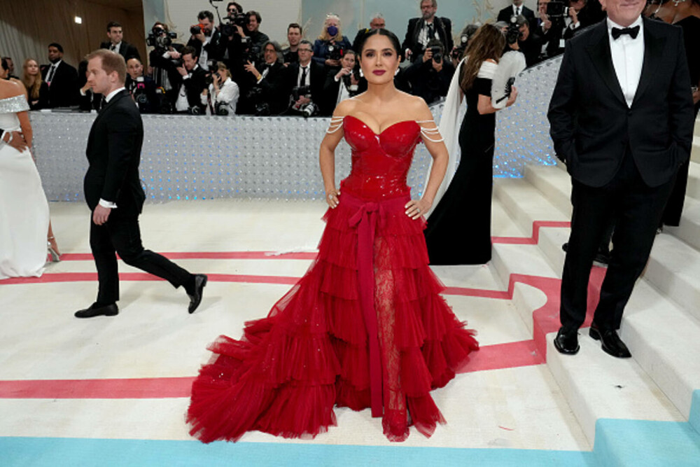 Apariții spectaculoase la Met Gala 2023. Olivia Wilde, Salma Hayek sau Rihanna, printre cele mai elegante apariții