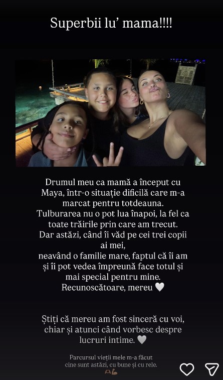 Antonia, mesaj emoționant despre cei trei copii ai săi: „Drumul meu ca mamă a început cu Maya, într-o situație dificilă”