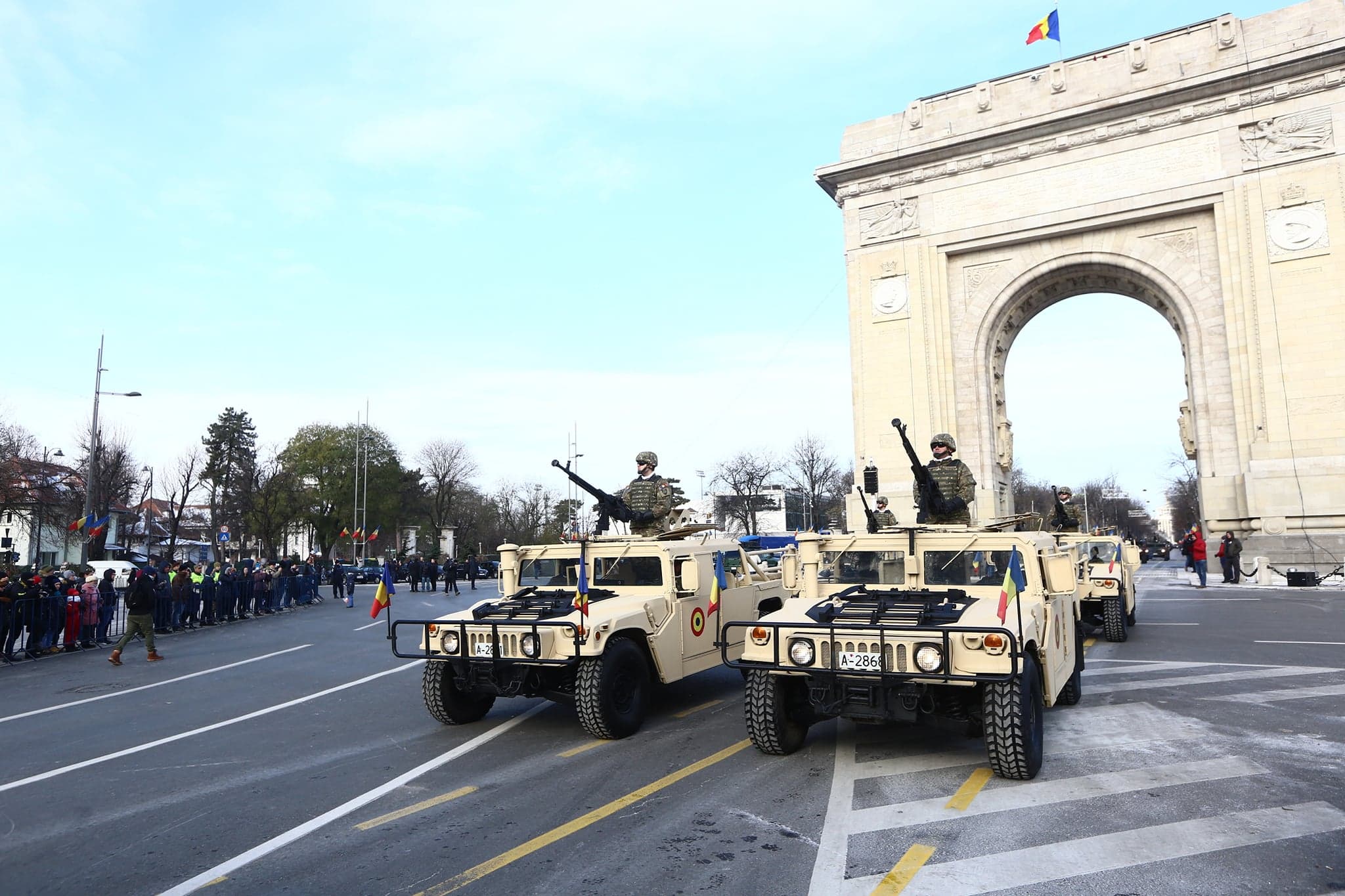 FOTO | Pregătiri la minus 6 grade Celsius pentru Parada Militară de 1 Decembrie