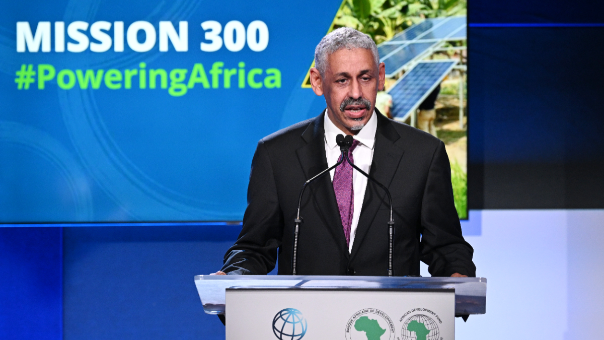 Sidi Ould Tah, President of the African Development Bank Group speaks onstage at Mission 300 during the Bloomberg Philanthropies Global Forum 2025 at The Plaza Hotel on September 24, 2025 in New York City. [Photo by Bryan Bedder/Getty Images for Bloomberg Philanthropies]