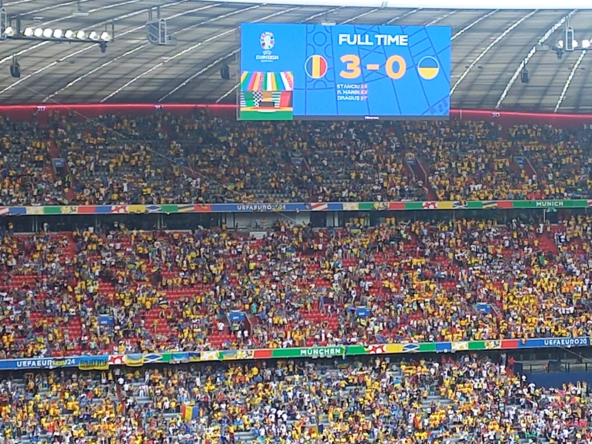 România – Ucraina 3-0. Prima victorie după 24 de ani la un turneu final de Campionat European. Stanciu, R. Marin și Drăguș, goluri de generic
