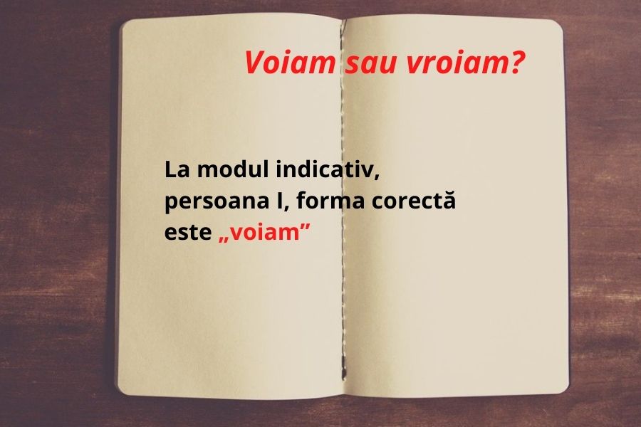Voiam sau vroiam - Cum se scrie corect?