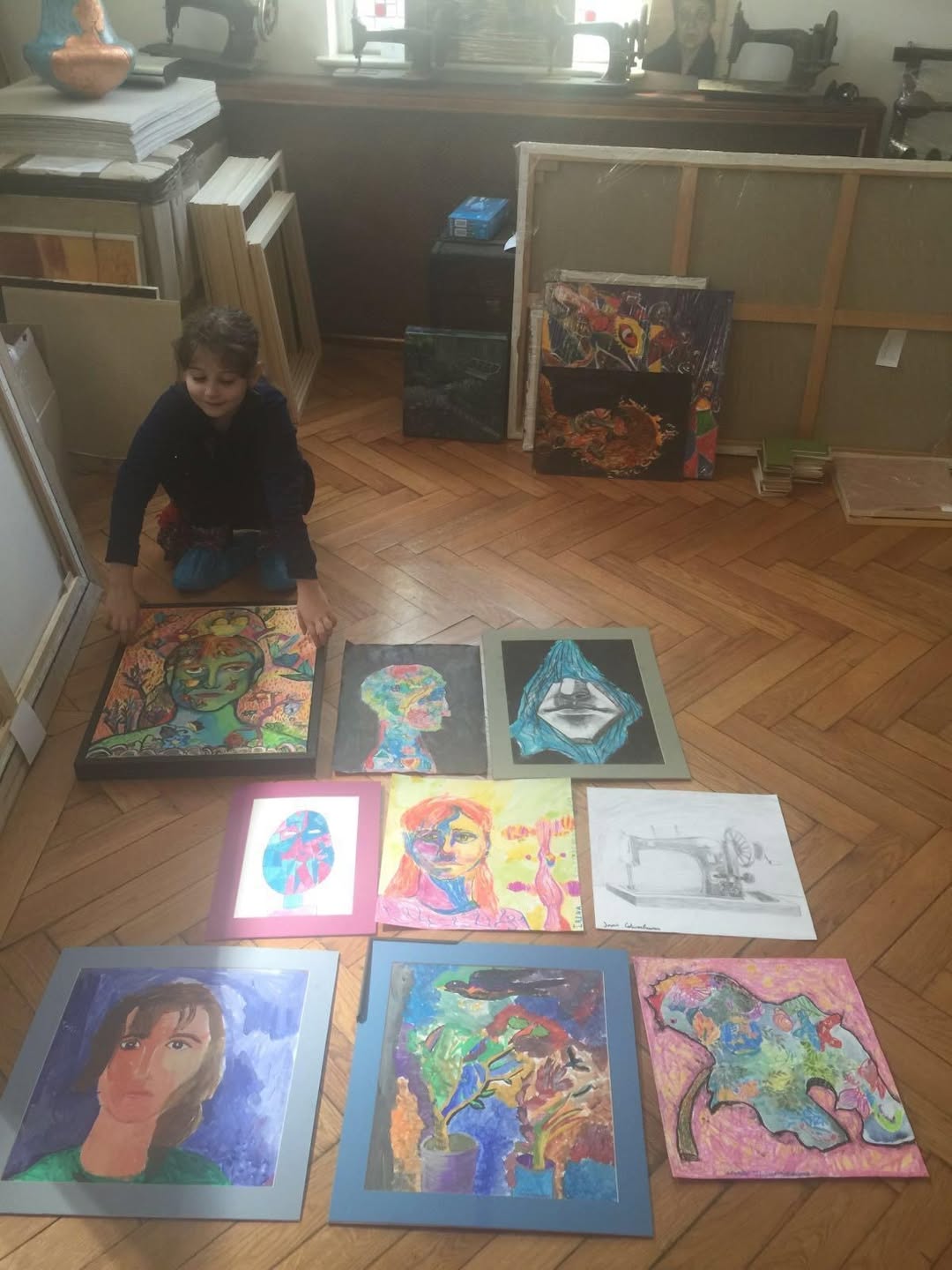 Cum arată tabloul vândut de Irina Columbeanu cu 20.000 de euro. Avea 8 ani când l-a pictat