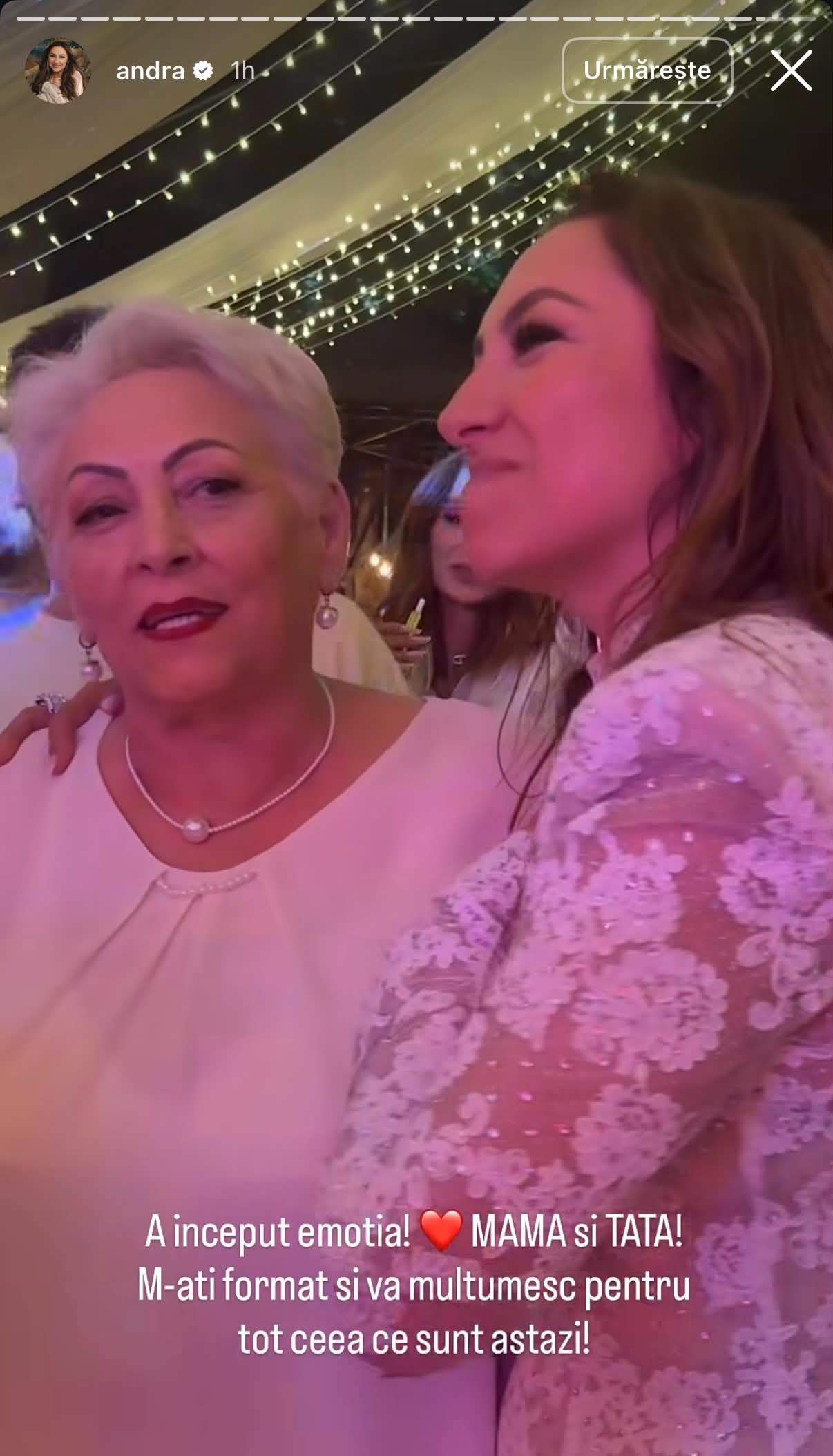 Imagini emoționante cu Andra și mama ei la petrecerea aniversară a artistei. „M-ați format și vă mulțumesc pentru tot”