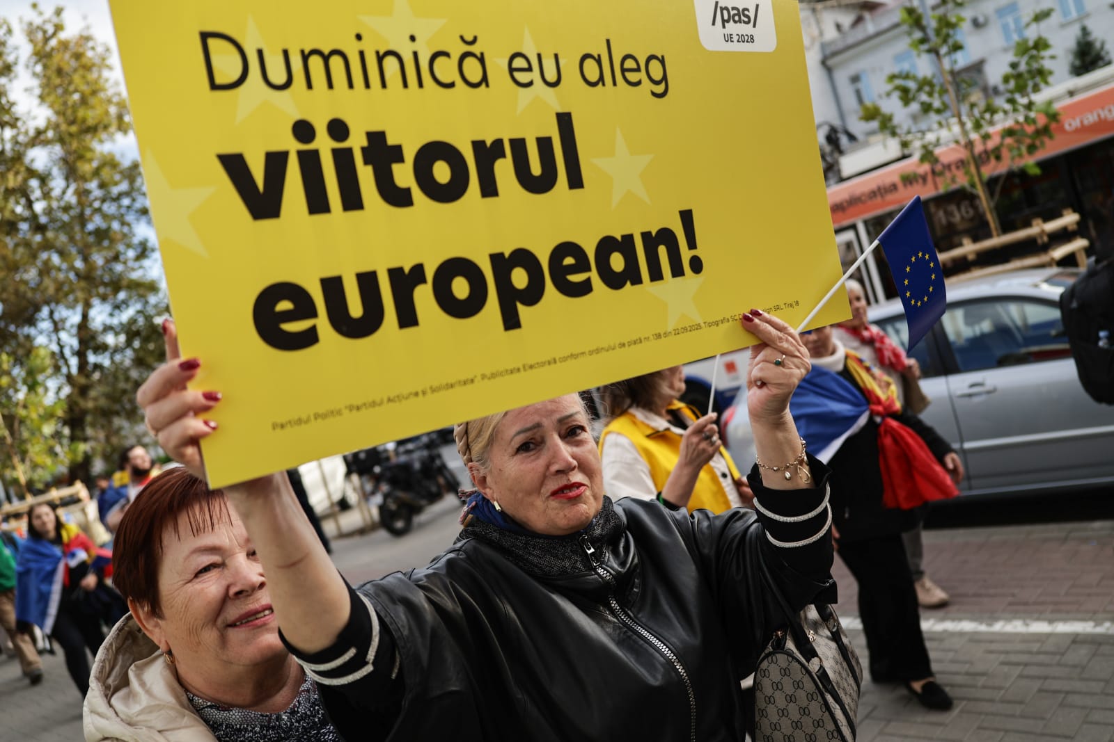 Marș pro UE și pro PAS la Chișinău: „Lumea rusă înseamnă război, UE înseamnă pace”