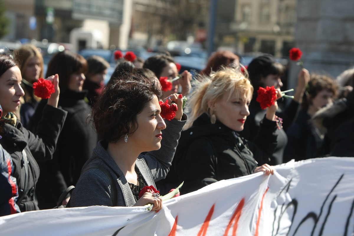 GALERIE FOTO| De Ziua Femeii, feministele au protestat în centrul Bucureștiului