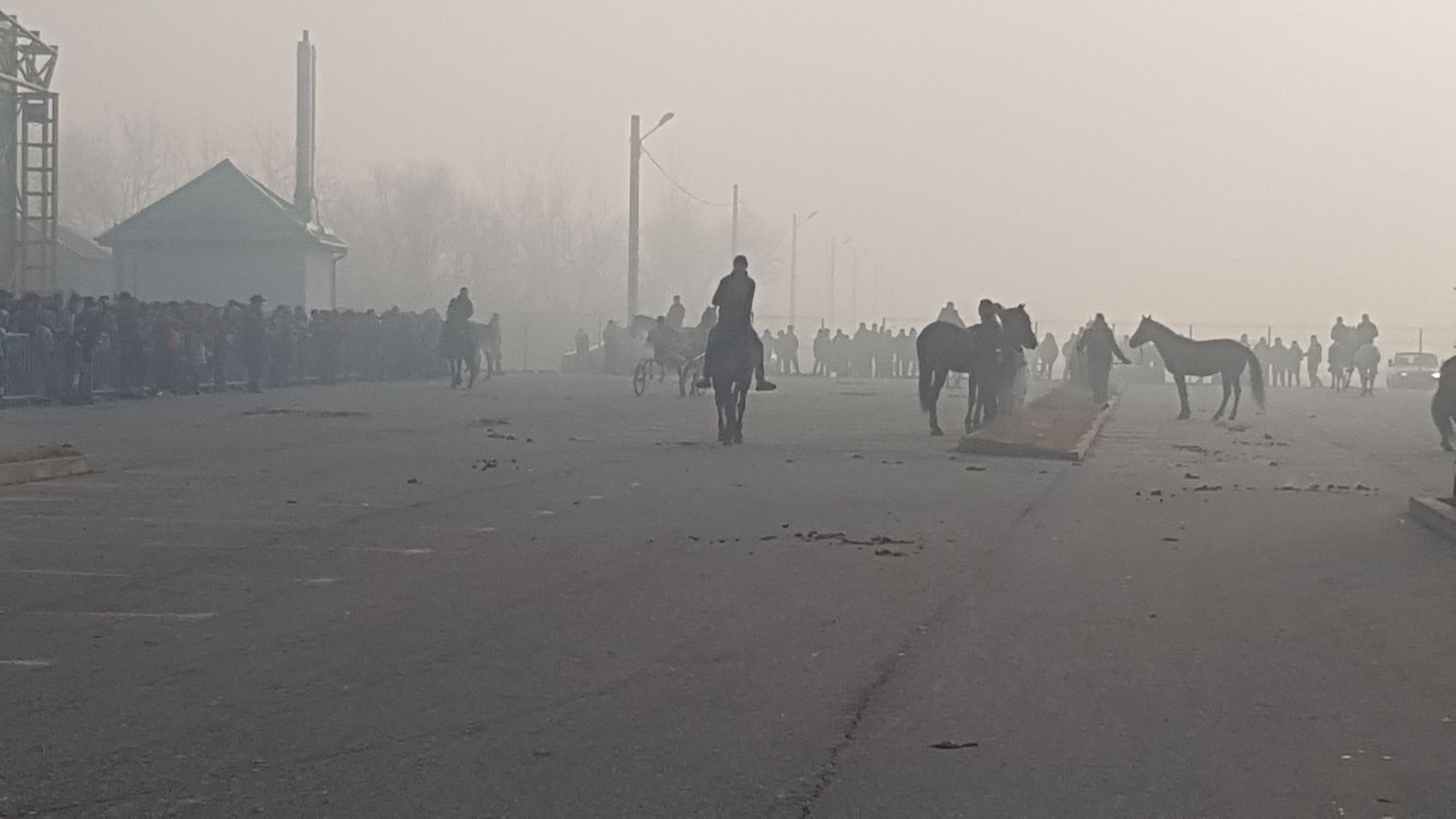 REPORTAJ: De Bobotează, caii din orașul lui Nea Mărin au fost stropiți cu agheasmă ca să nu se prindă blestemele de ei| FOTO