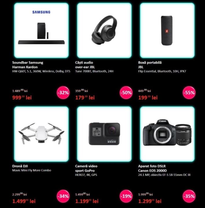 Reduceri eMAG de Black Friday 2020 au început. Vezi care sunt cele mai bune oferte din catalogul eMAG