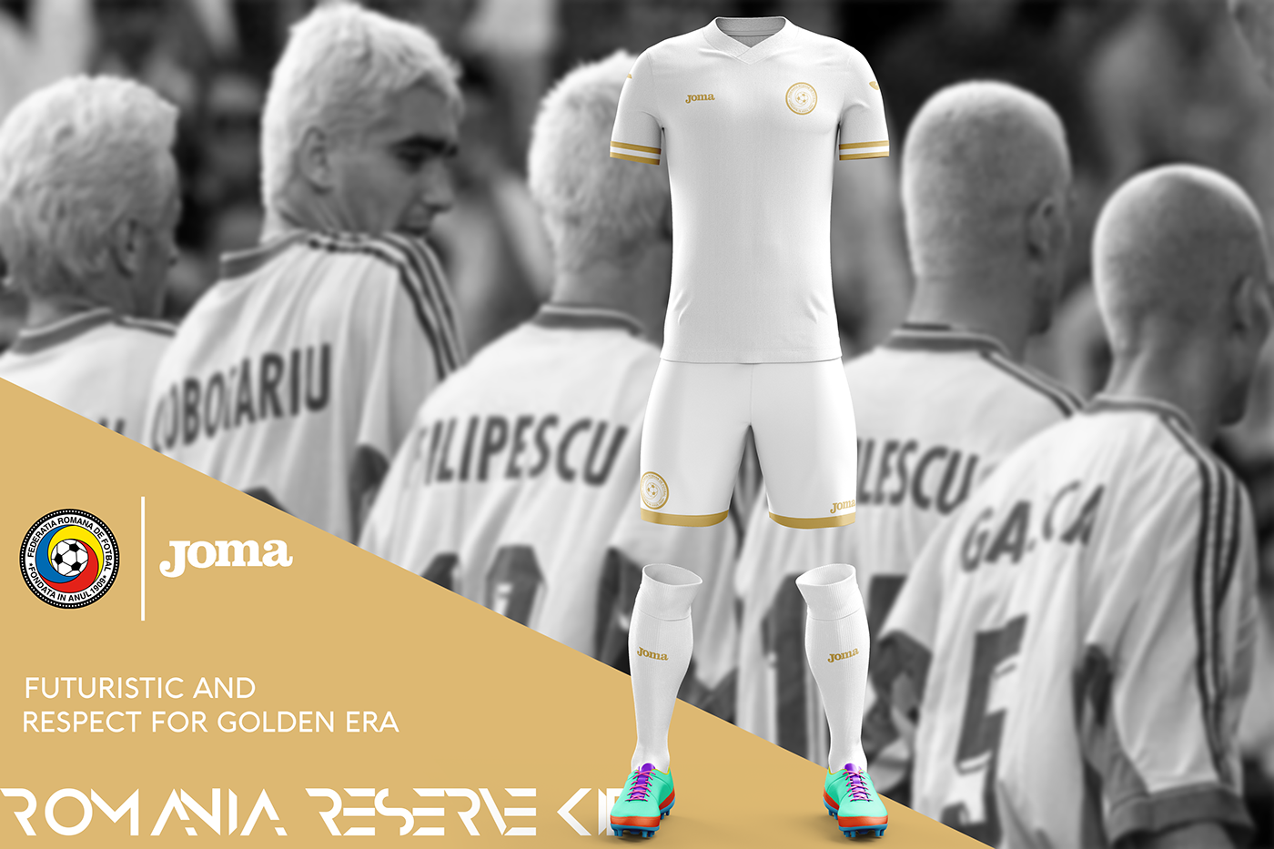 Un designer din Vaslui a propus Federației Române de Fotbal noi modele de echipament pentru echipa națională | GALERIE FOTO