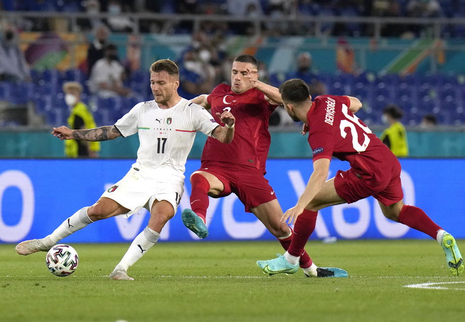 Fiesta la Roma după ce Italia s-a impus cu 3-0 în fața Turciei, în primul meci de la Euro 2020