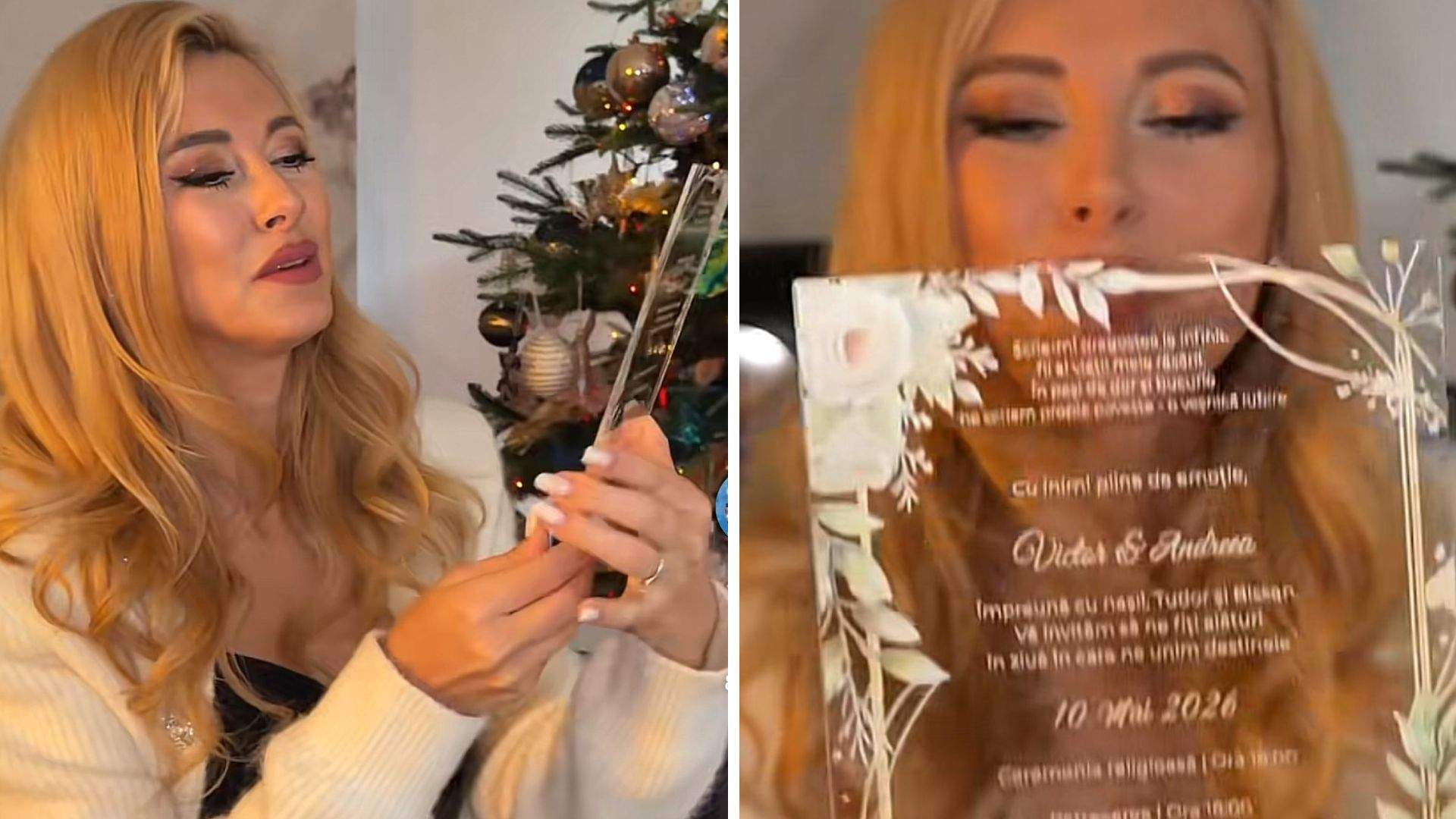 Unde va avea loc nunta Andreei Bălan cu Victor Cornea. Cum arată invitațiile și cine sunt nașii cuplului