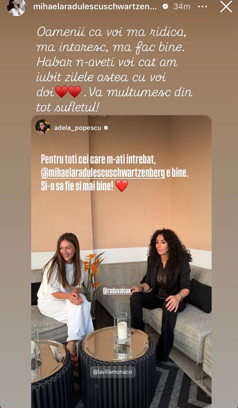 Cum au apărut Radu Vâlcan și Adela Popescu în casa de la Monaco a Mihaelei Rădulescu. Imagini rare cu cei trei. „O întâmplare minunată”