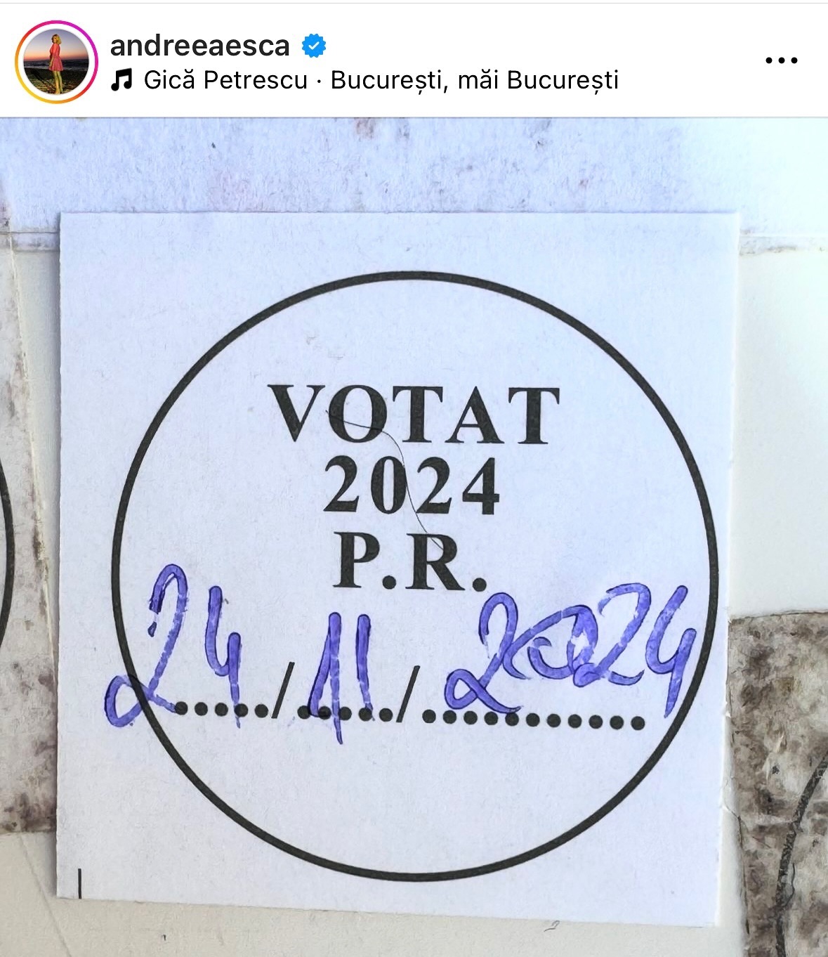 Vedetele votează la primul tur al alegerilor prezidențiale din 2024. Mesajul Andreei Esca: „Nu mor caii când vor câinii!”