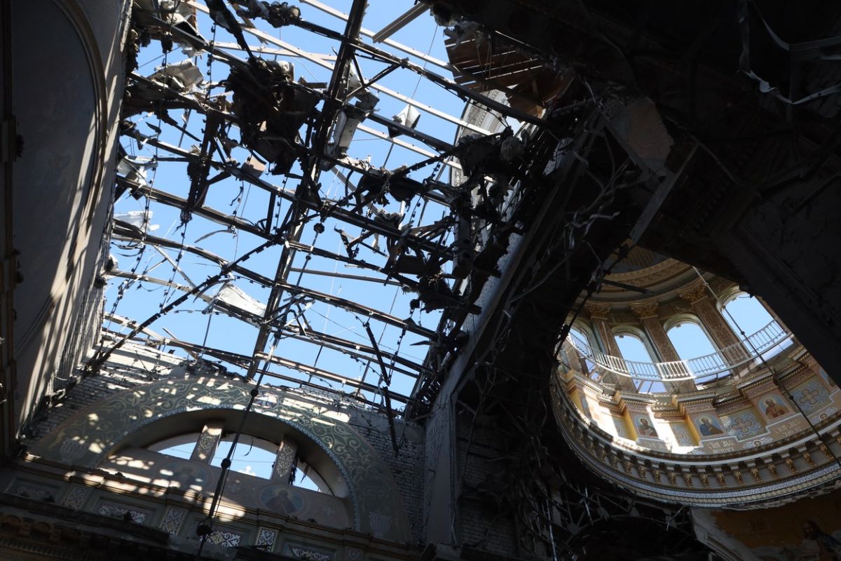 Catedrala ortodoxă din Odesa, aflată în patrimoniul UNESCO, lovită de o rachetă. Kievul și Moscova se acuză reciproc de atac