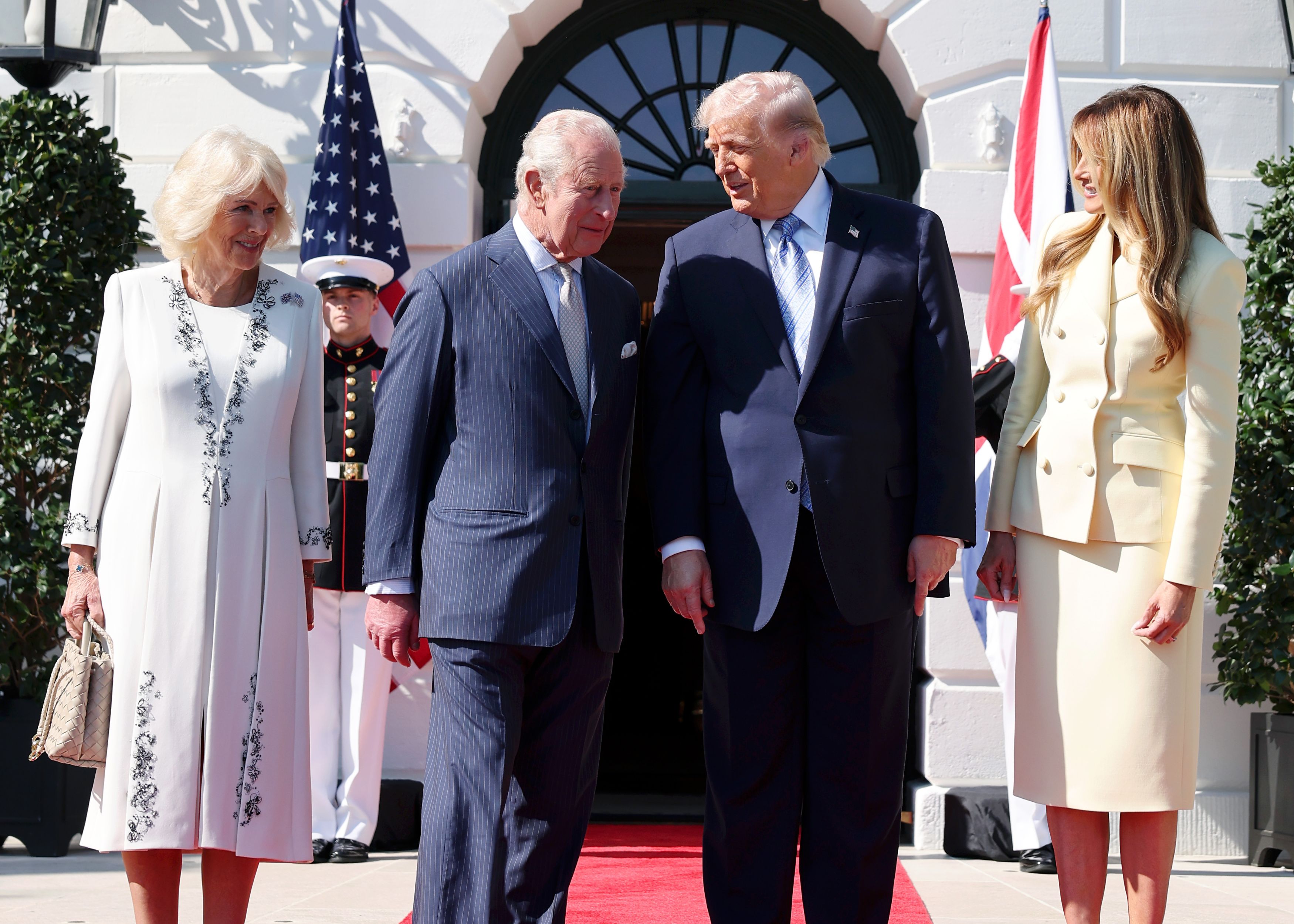Cum au apărut regina Camilla și Melania Trump la Casa Albă. Și-au asortat ținutele două zile la rând