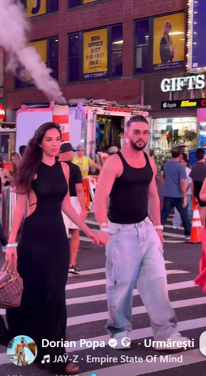 Cum au apărut Dorian Popa și soția lui pe străzile din New York. S-au făcut nevăzuți în mulțime