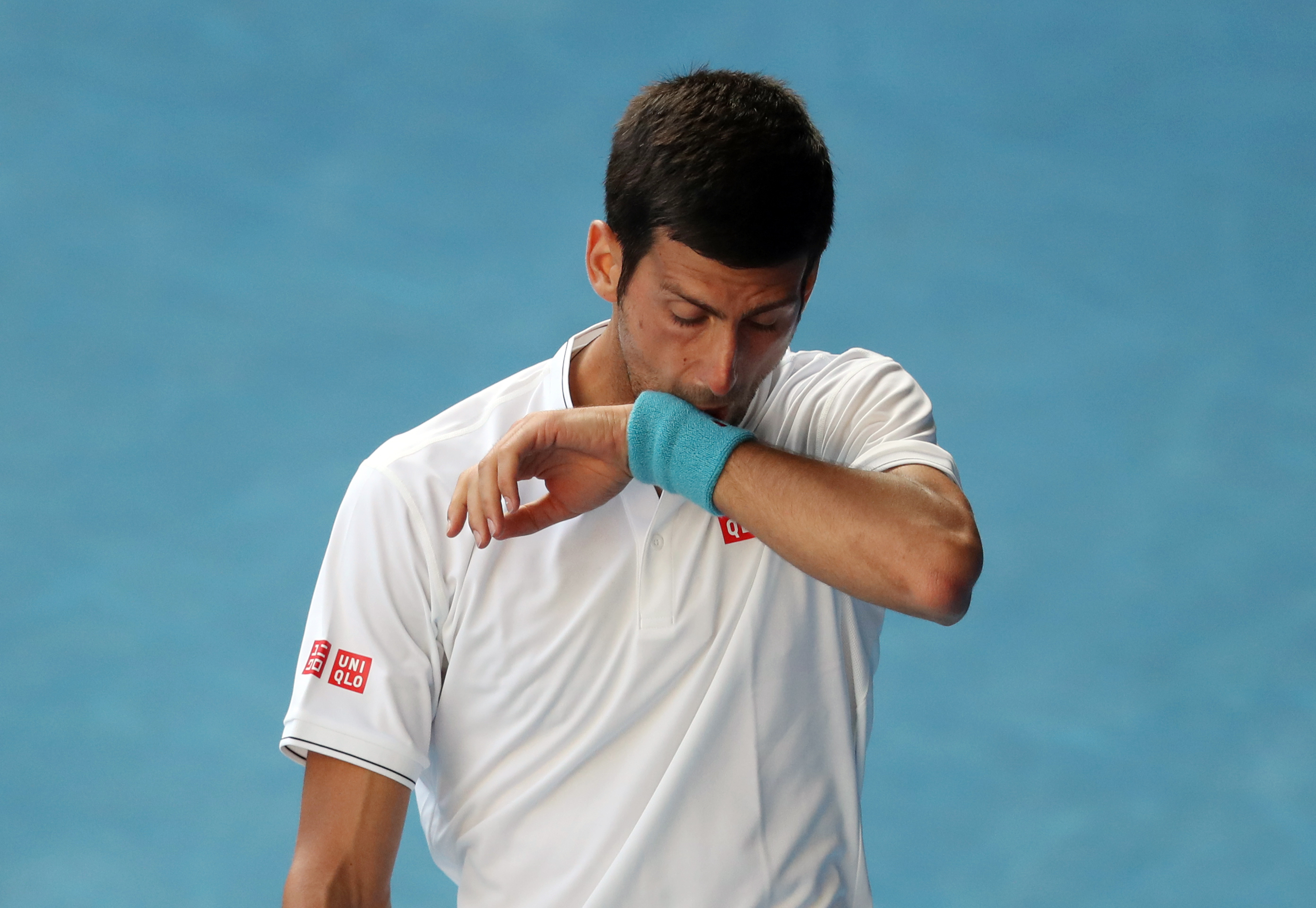 Novak Djokovics elsírta magát búcsúinterjúján, miután kiesett / Fotó: AFP