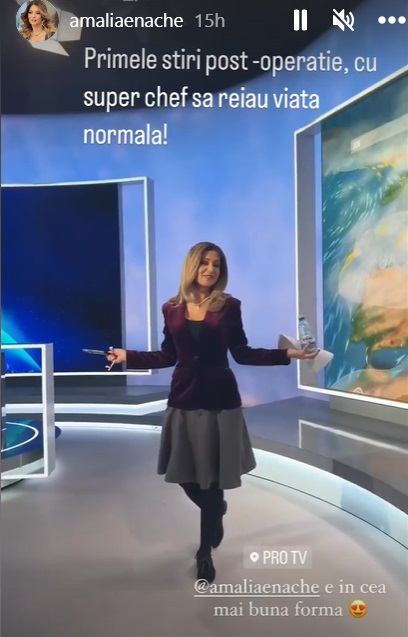 Amalia Enache a revenit la Știrile Pro TV de urgență, după ce a fost operată. De ce i-a ținut locul Andreei Esca