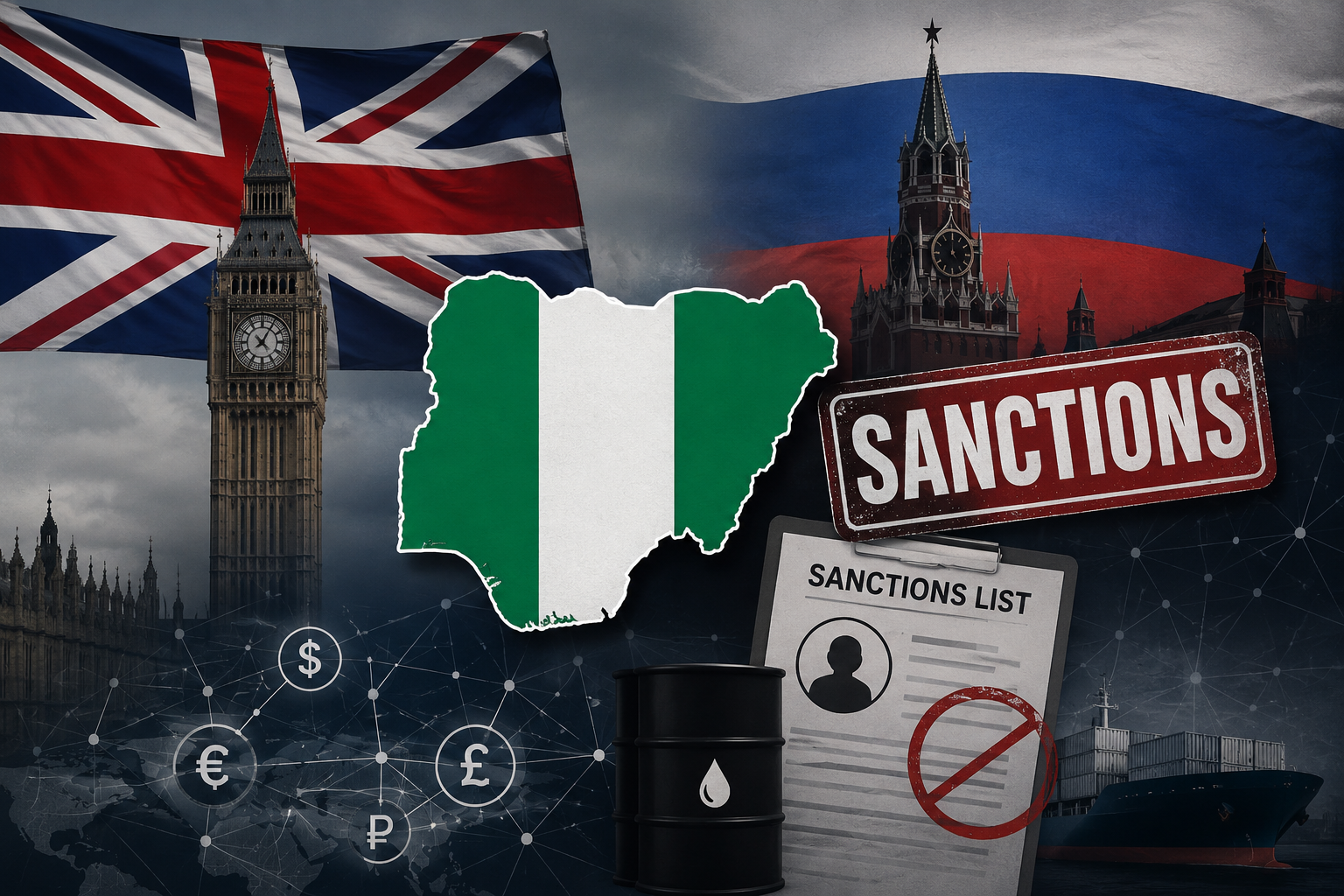 The UK government stated the latest round targets several organizations that help Russia move money illegally and procure restricted goods (Image: ChatGPT)