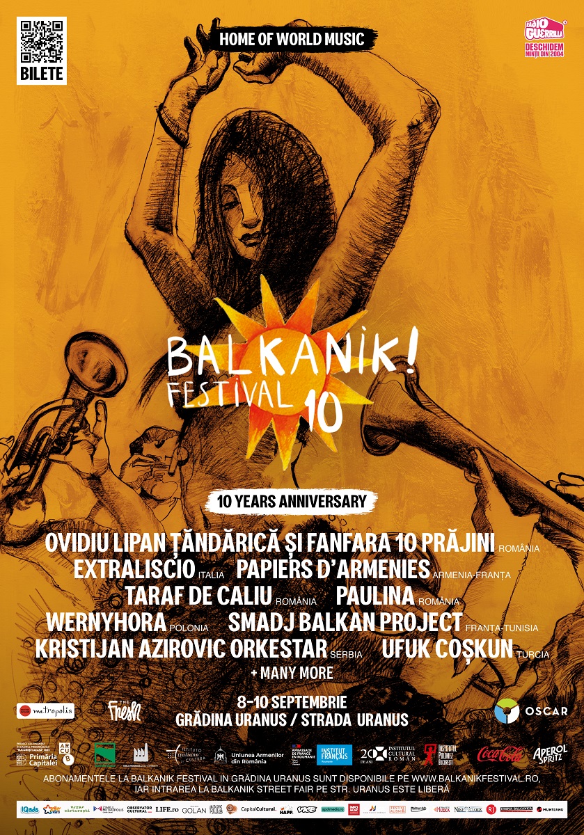 Cea de-a X-a ediție a Balkanik Festival începe vineri la Gradina Uranus și pe Strada Uranus