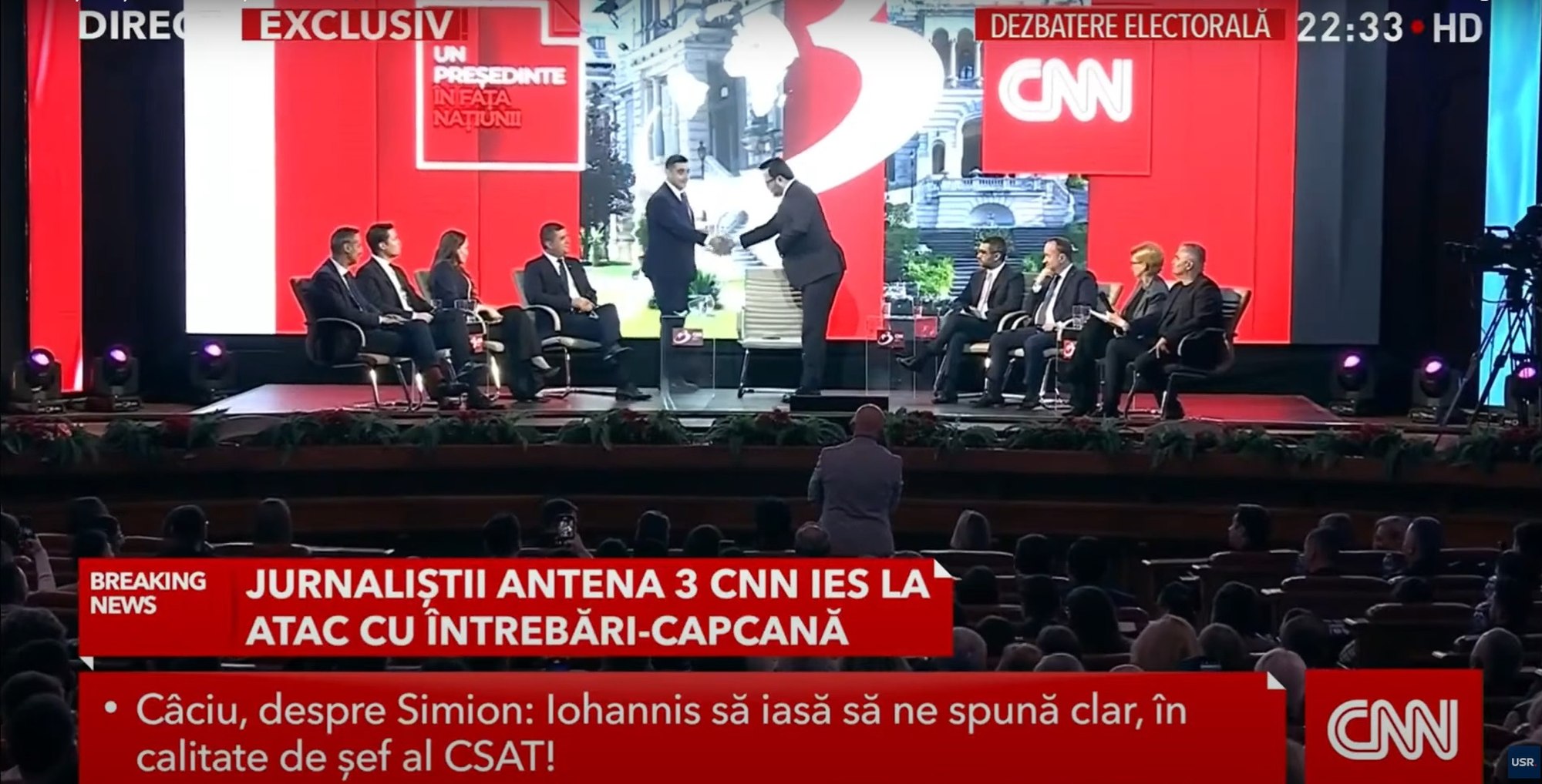 George Simion a intrat peste Mihai Gâdea, în direct, la dezbaterea Antena 3 CNN: „Nu vă învăț reguli de politețe”