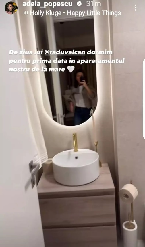 Imagini cu apartamentul din Olimp al Adelei Popescu și al lui Radu Vâlcan. Locuința are vedere la mare: „Dormim pentru prima oară aici”