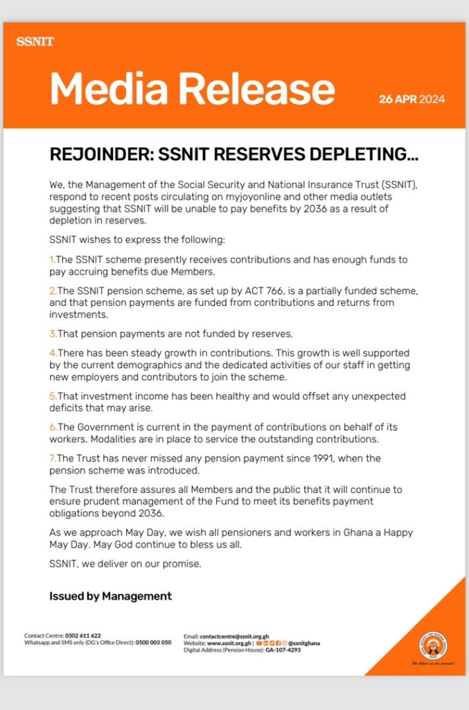 We’ve never missed pension payments since 1991 – SSNIT