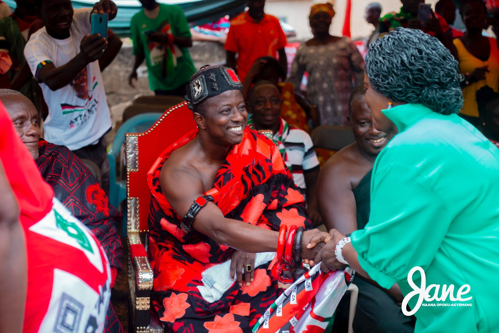 Prof. Jane Naana Opoku-Agyemang with Assin South Chief