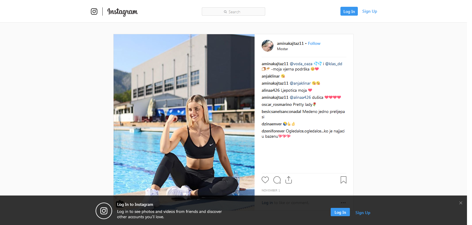FOTO | Bosniaca Amina Kajtaz fost desemnată cea mai sexy înotătoare din lume. E specialistă la fluture