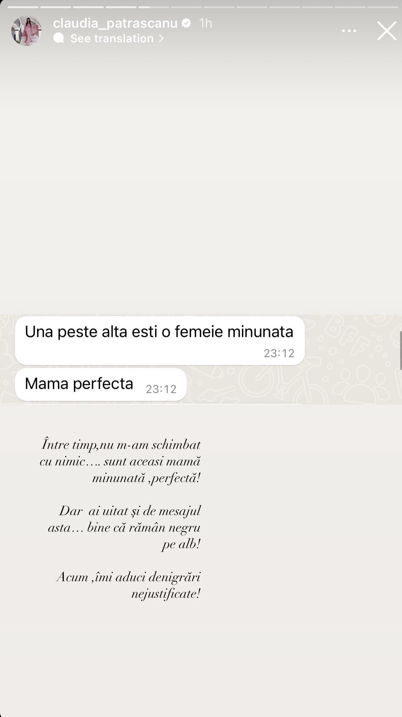Claudia Pătrășcanu a publicat mesajele primite de la Gabi Bădălău: „Iartă-mă! Am greșit. Hai să fim bine de acum încolo”