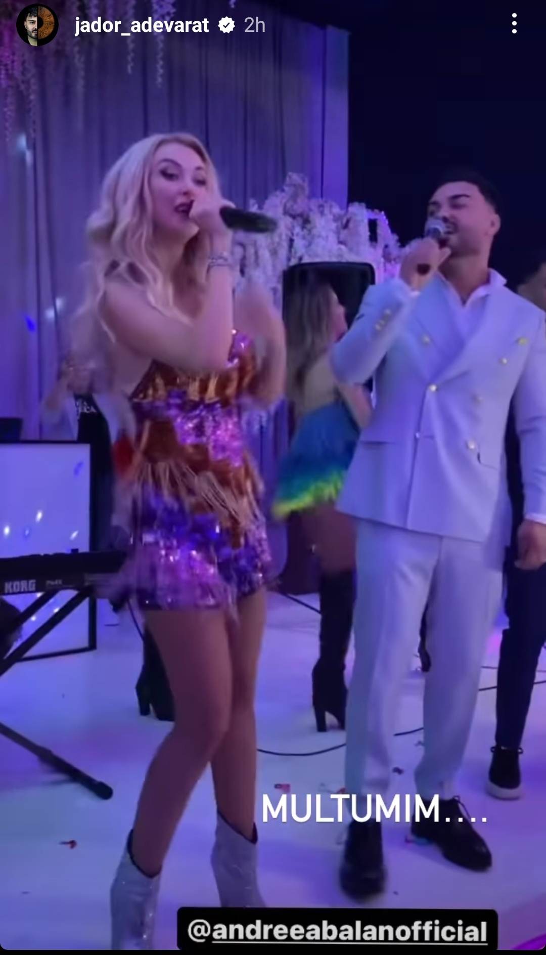 Cum au apărut aseară Andreea Bălan și Jador, după ce s-a zvonit că au o relație. Împreună au făcut show