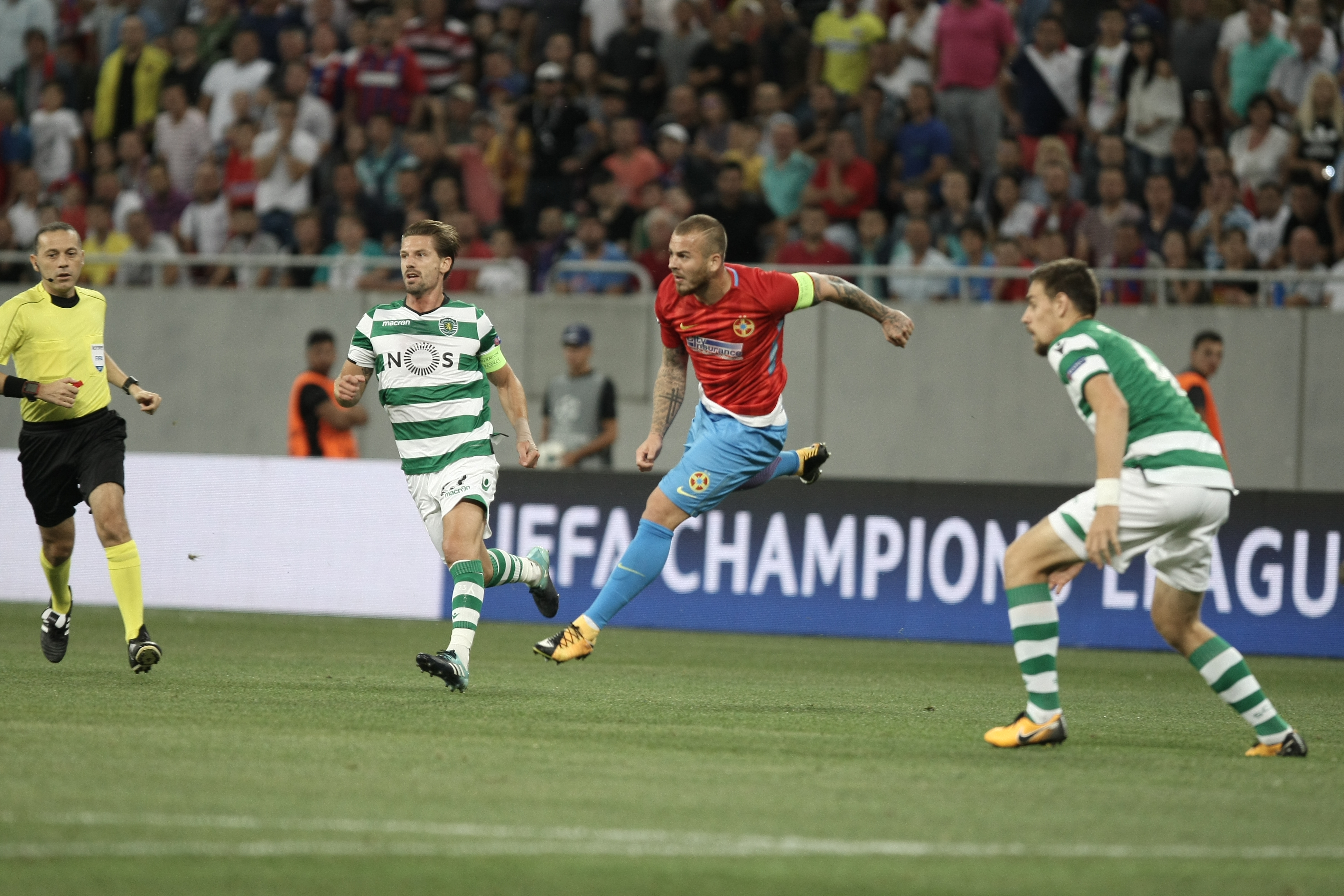 LIVE TEXT FCSB - Sporting 1-5 (play-off, în tur: 0-0). Am luat Battaglia! RușiDică în partea a doua. Rămânem cu Europa League | FOTO&VIDEO