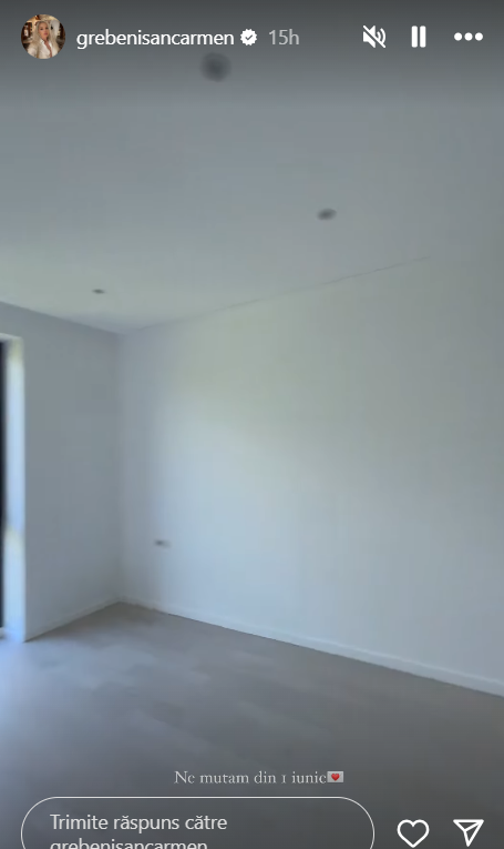 Imagini din apartamentul lui Carmen Grebenișan. Vedeta și iubitul ei se vor muta împreună. „Mi-am dorit mult să am ceva organic. Este un vis”