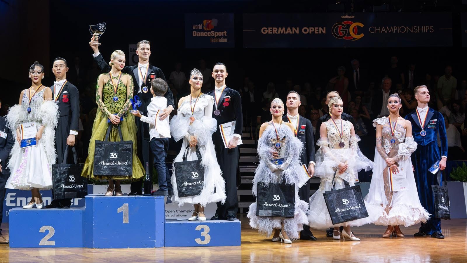 Rareș Cojoc, imagini emoționante la German Open Championships. Dansatorul a fost îmbrățișat pe podium de fiul său